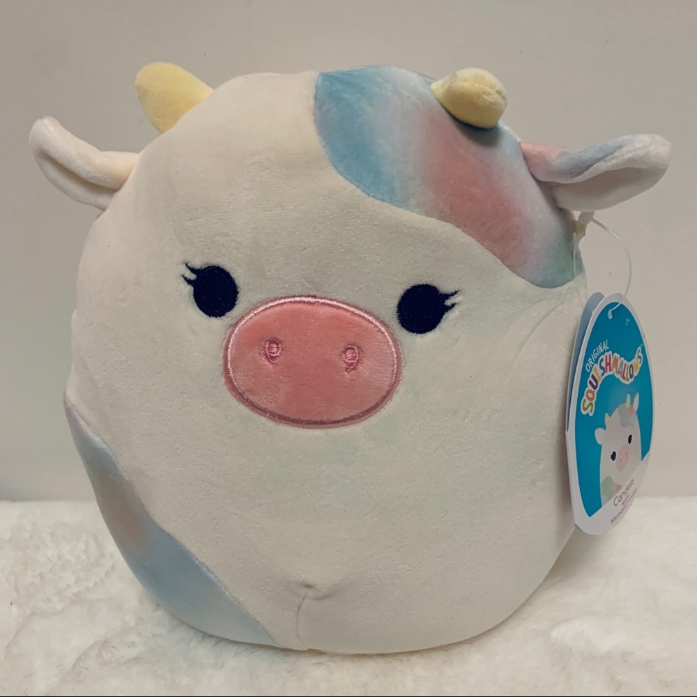 Squishmallow Candess Cow 🐮, 2022 Easter Spring 🌸, Rainbow Tie Dye 🌈, 8” New